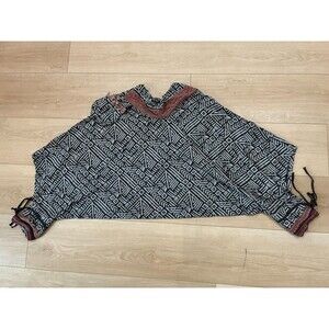 Women's Black White Geometric Print Harem Pants Smocked Waist Boho Yoga Festival